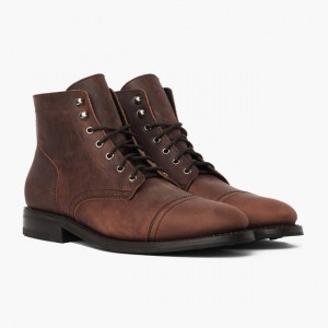 Men's Thursday Boots Captain Chukka Boots Brown | UAE357037