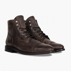 Men's Thursday Boots Captain Lace-Up Boots Brown | UAE357094