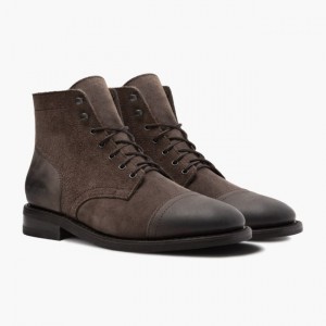 Men's Thursday Boots Captain Lace-Up Boots Brown | UAE357096