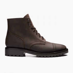 Men's Thursday Boots Captain Lace-Up Boots Brown | UAE357097