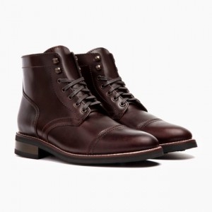 Men's Thursday Boots Captain Lace-Up Boots Brown | UAE357101