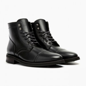 Men's Thursday Boots Captain Lace-Up Boots Black | UAE357102