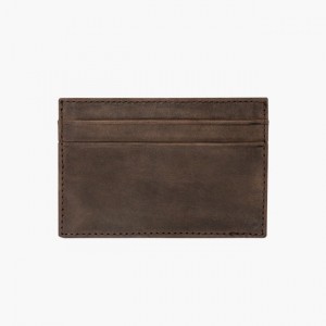 Men's Thursday Boots Card Holder Wallets Brown | UAE357227