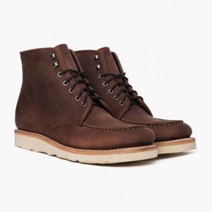 Men's Thursday Boots Diplomat Lace-Up Boots Brown | UAE357083