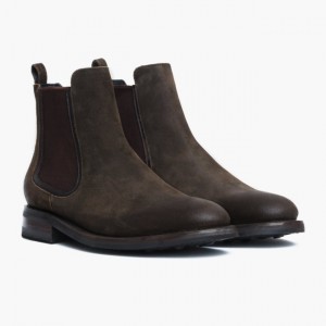 Men's Thursday Boots Duke Chelsea Boots Olive | UAE357010