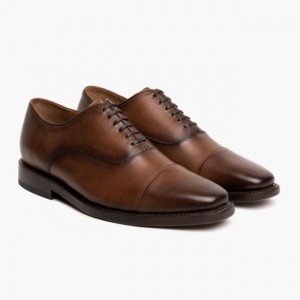 Men's Thursday Boots Executive Dress Shoes Brown | UAE357187