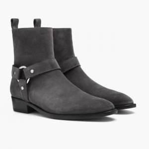 Men's Thursday Boots Harness Chelsea Boots Grey | UAE357008