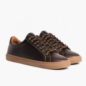 Men's Thursday Boots Premier Low Top Sneakers Brown | UAE357212