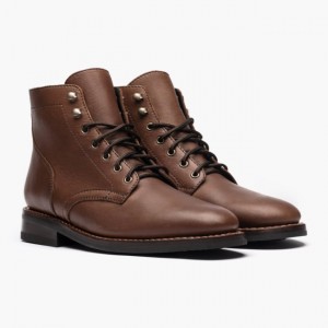 Men's Thursday Boots President Lace-Up Boots Brown | UAE357066