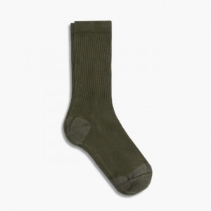 Men's Thursday Boots Sodello Classic Crew Socks Olive | UAE357259