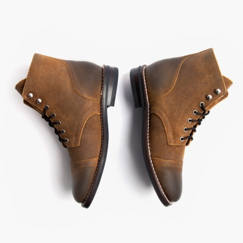 Men's Thursday Boots Captain Lace-Up Boots Brown | UAE357089