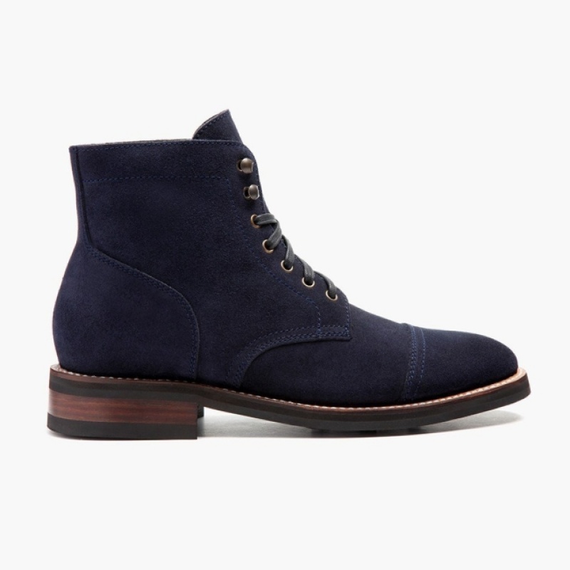 Men's Thursday Boots Captain Lace-Up Boots Blue | UAE357091