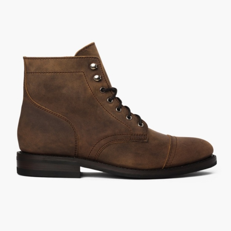 Men's Thursday Boots Captain Lace-Up Boots Brown | UAE357095