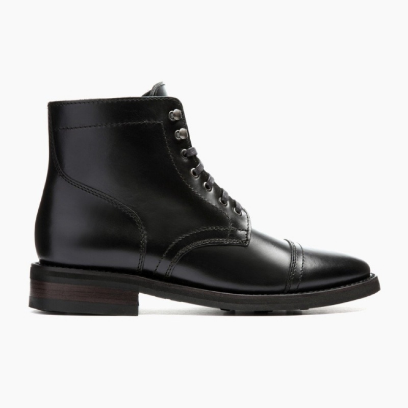 Men's Thursday Boots Captain Lace-Up Boots Black | UAE357102