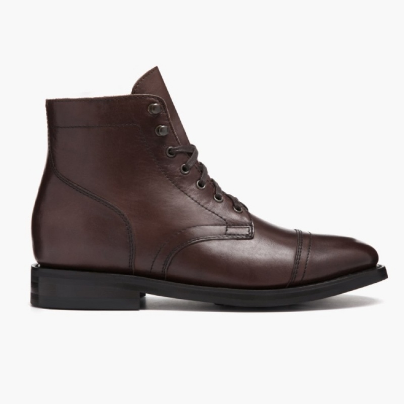 Men's Thursday Boots Captain Lace-Up Boots Brown | UAE357106