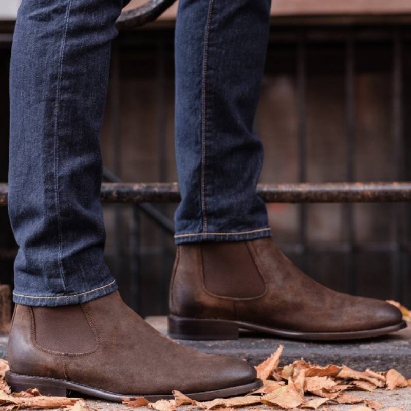 Men's Thursday Boots Cavalier Chelsea Boots Brown | UAE357016