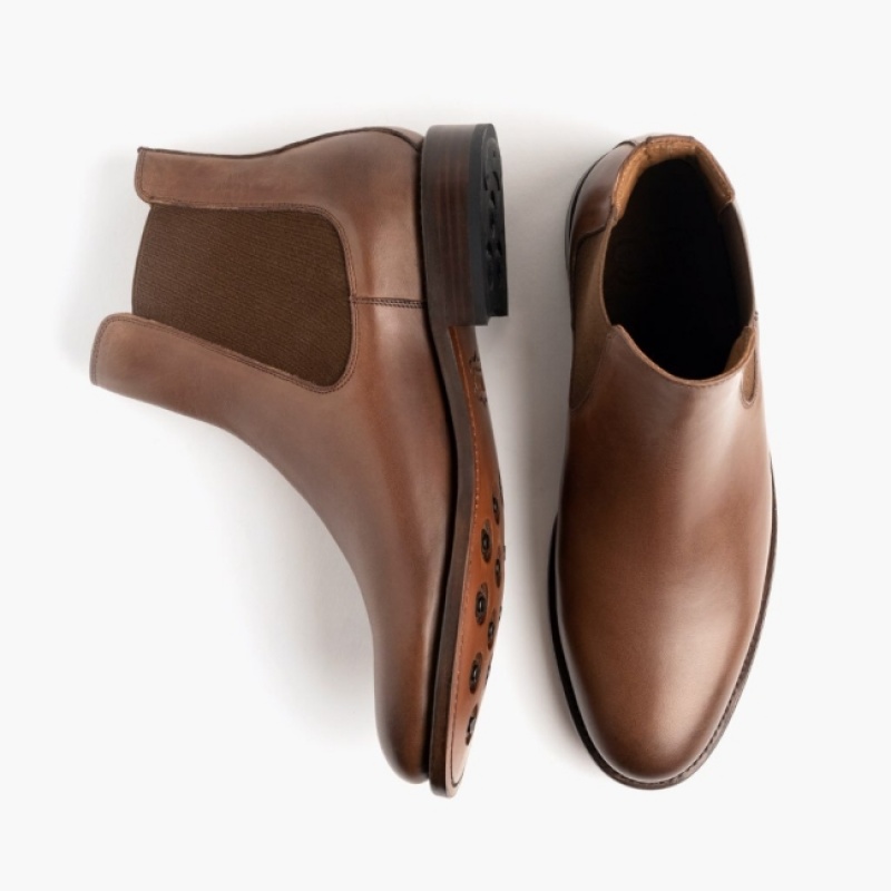 Men's Thursday Boots Cavalier Chelsea Boots Brown | UAE357020