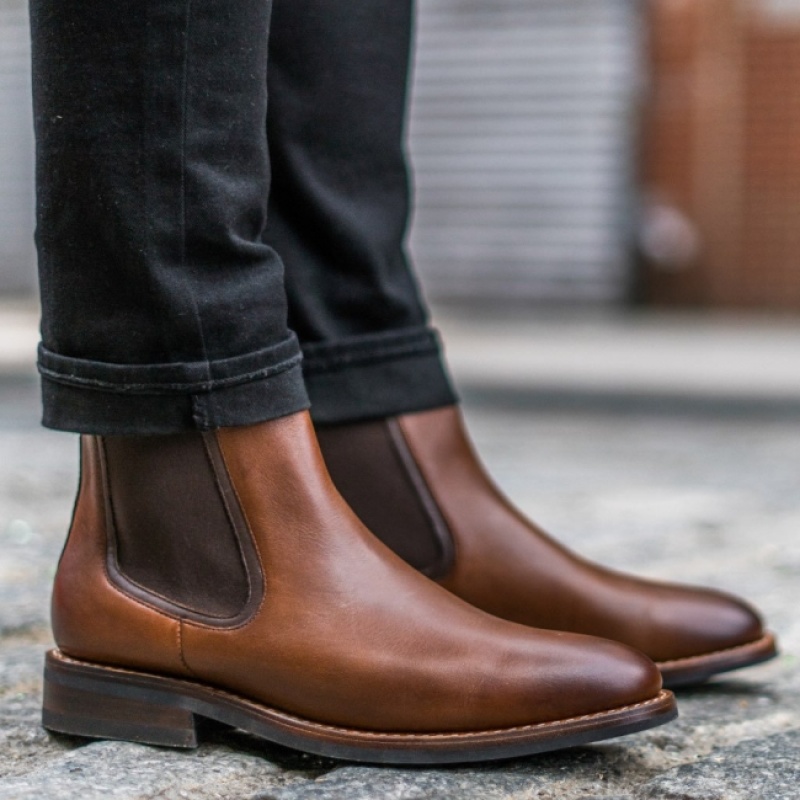 Men's Thursday Boots Duke Chelsea Boots Brown | UAE357013