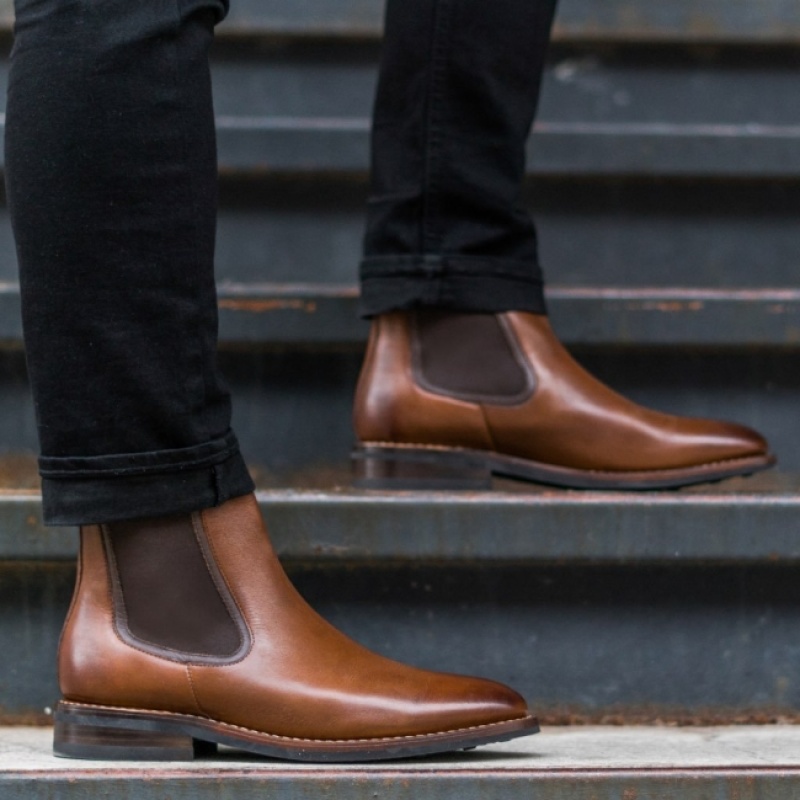 Men's Thursday Boots Duke Chelsea Boots Brown | UAE357013