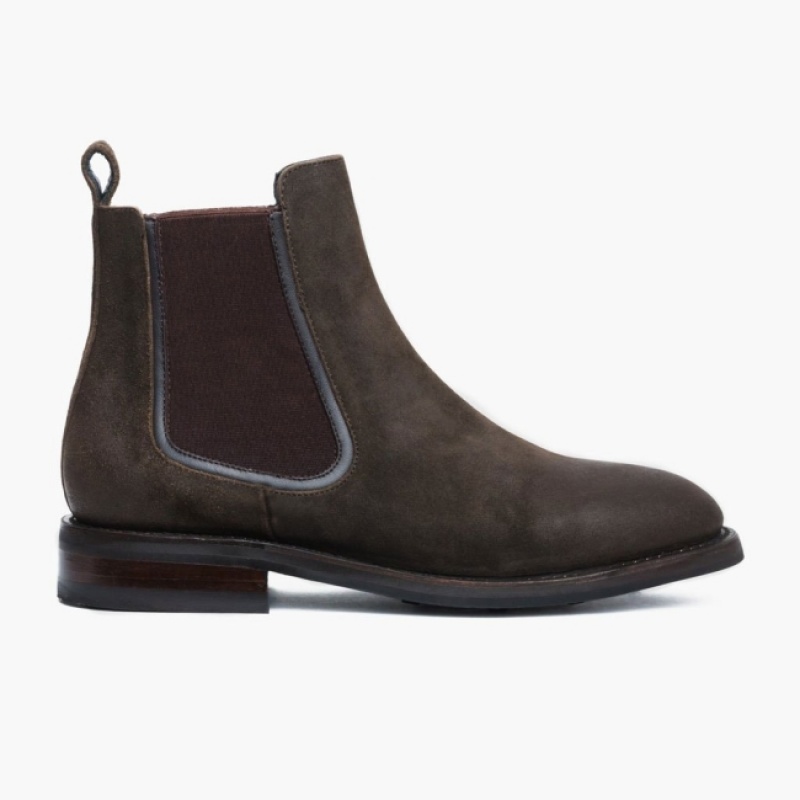 Men's Thursday Boots Duke Chelsea Boots Olive | UAE357010