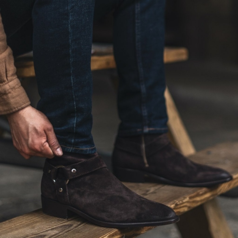 Men's Thursday Boots Harness Chelsea Boots Brown | UAE357007