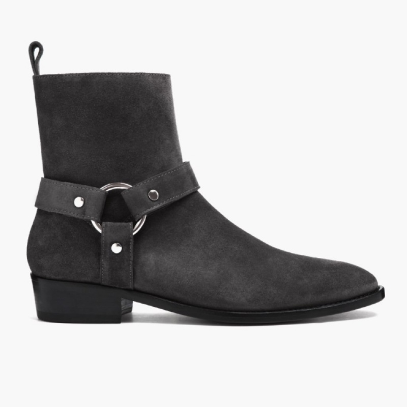 Men's Thursday Boots Harness Chelsea Boots Grey | UAE357008