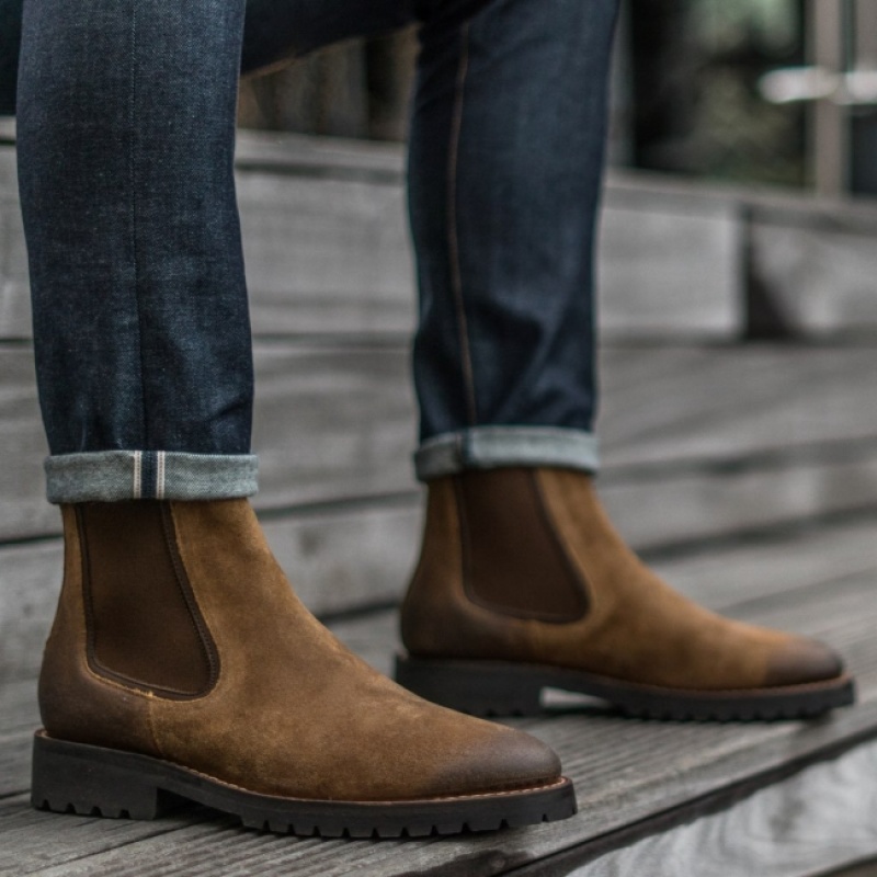 Men's Thursday Boots Legend Chelsea Boots Brown | UAE357002