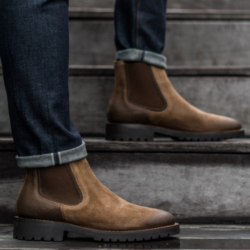 Men's Thursday Boots Legend Chelsea Boots Brown | UAE357002