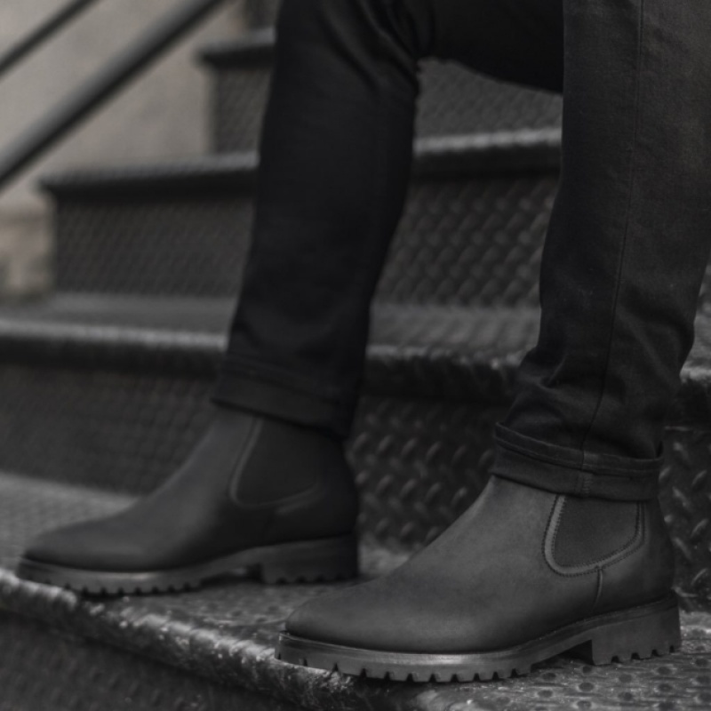 Men's Thursday Boots Legend Chelsea Boots Black | UAE357003