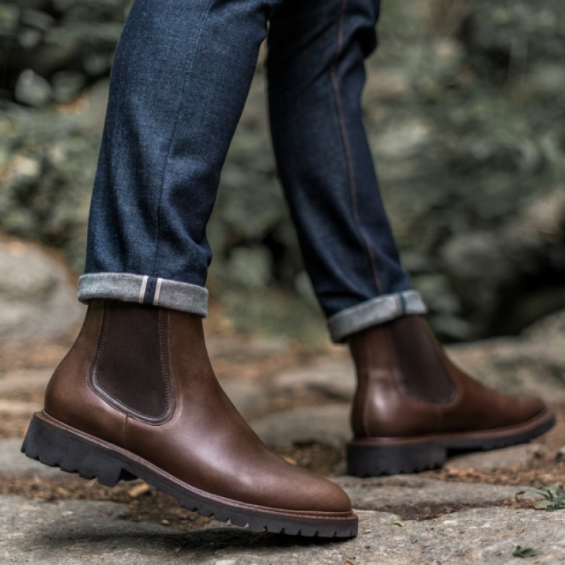 Men's Thursday Boots Legend Chelsea Boots Brown | UAE357004