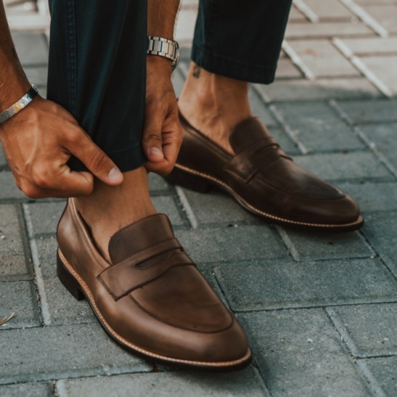 Men's Thursday Boots Lincoln Boat Shoes Brown | UAE357200