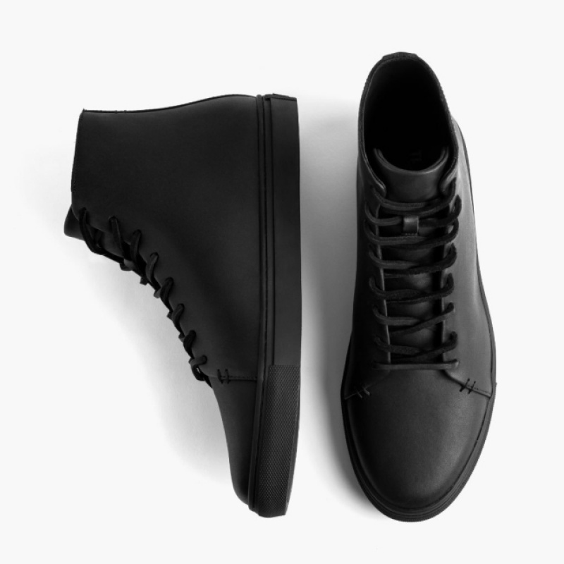 Men's Thursday Boots Premier High Top Sneakers Black | UAE357204