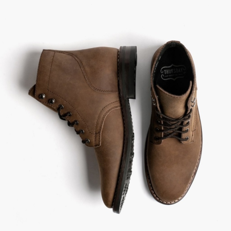 Men's Thursday Boots President Lace-Up Boots Brown | UAE357067