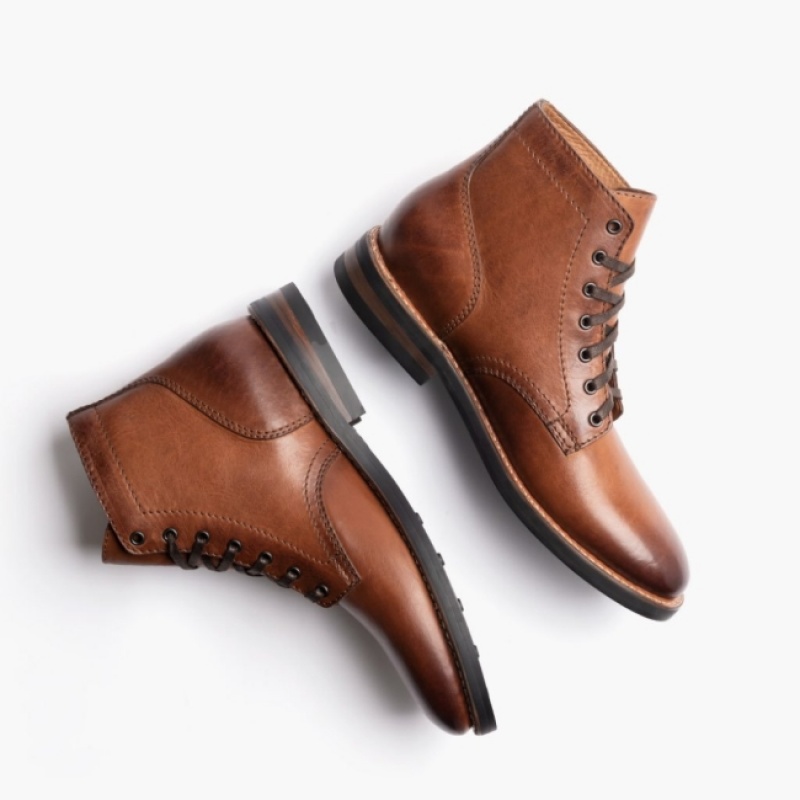 Men's Thursday Boots President Lace-Up Boots Brown | UAE357070