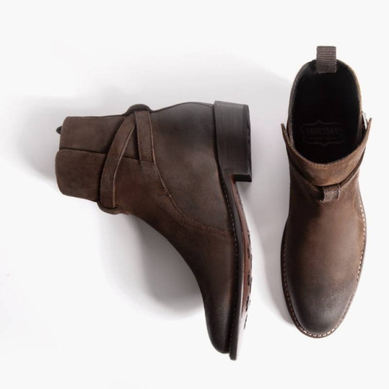 Men's Thursday Boots Rogue Chelsea Boots Brown | UAE356999