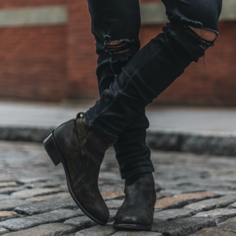 Men's Thursday Boots Rogue Chelsea Boots Olive | UAE357000