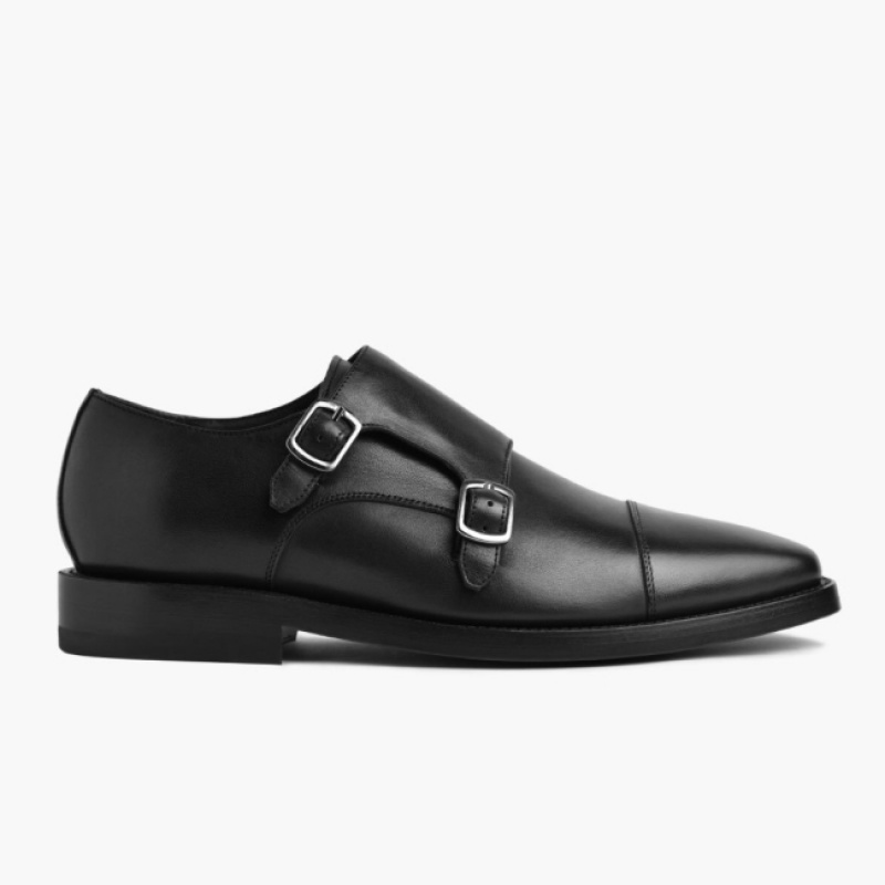 Men's Thursday Boots Saint Dress Shoes Black | UAE357174