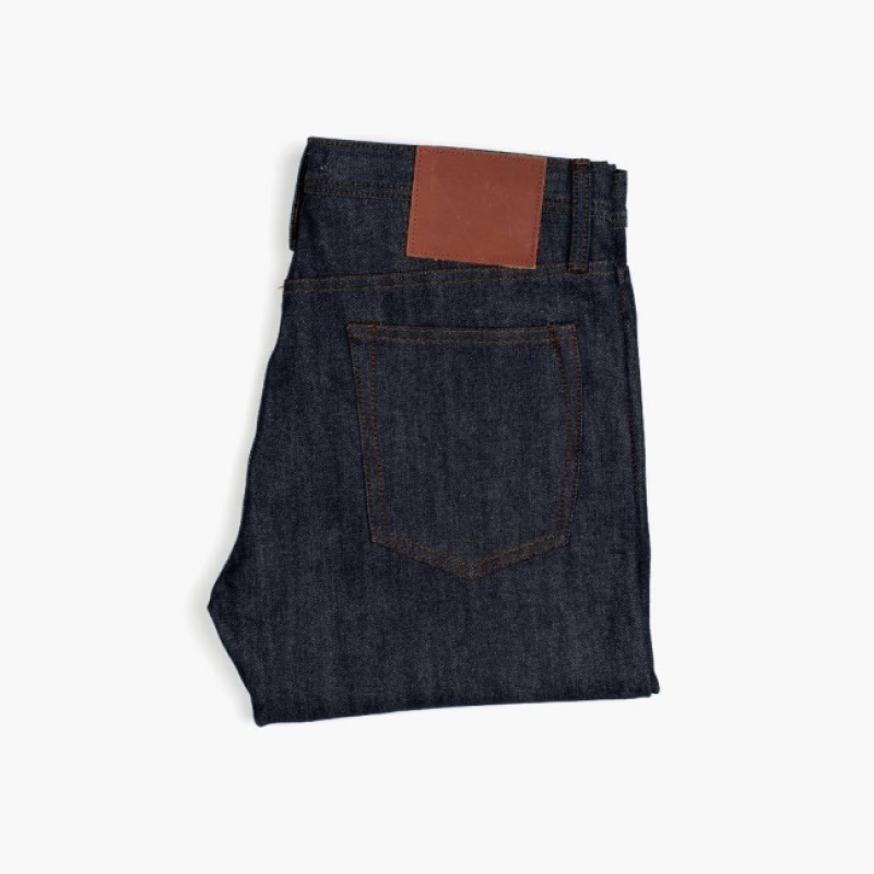 Men's Thursday Boots Selvedge Tapered Pants Navy | UAE356833