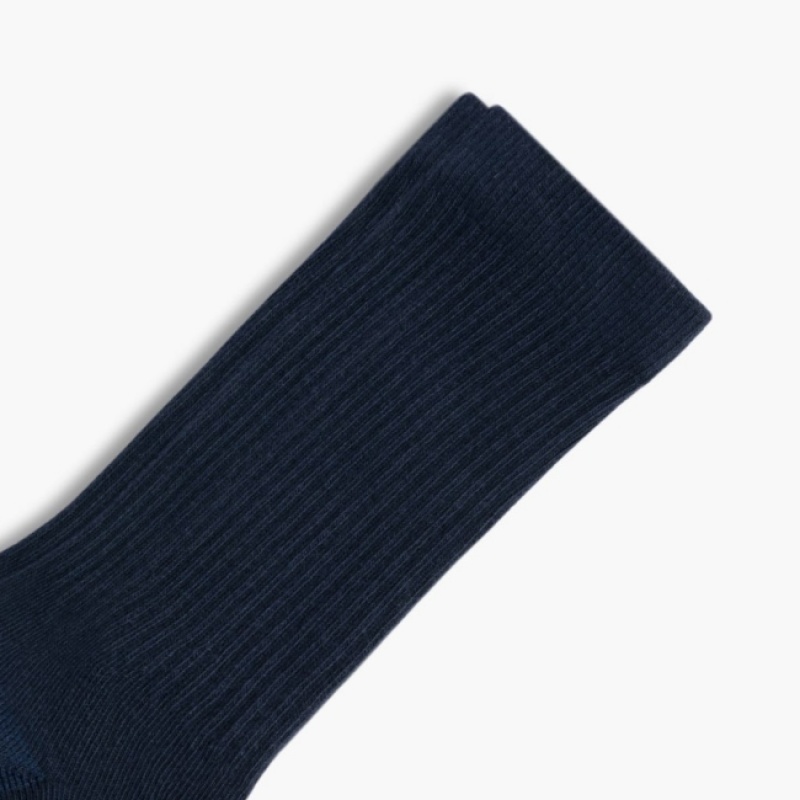 Men's Thursday Boots Sodello Classic Crew Socks Navy | UAE357258