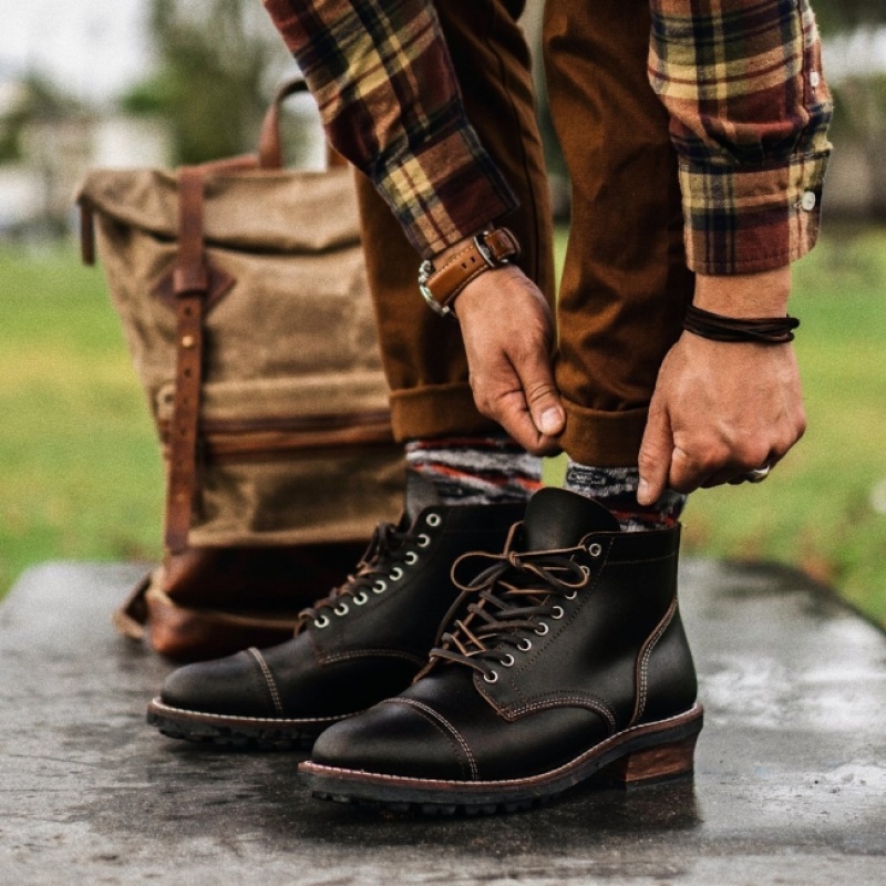 Men's Thursday Boots Vanguard Lace-Up Boots Brown | UAE357048