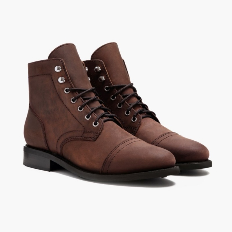 Women's Thursday Boots Captain Lace-Up Boots Brown | UAE356964