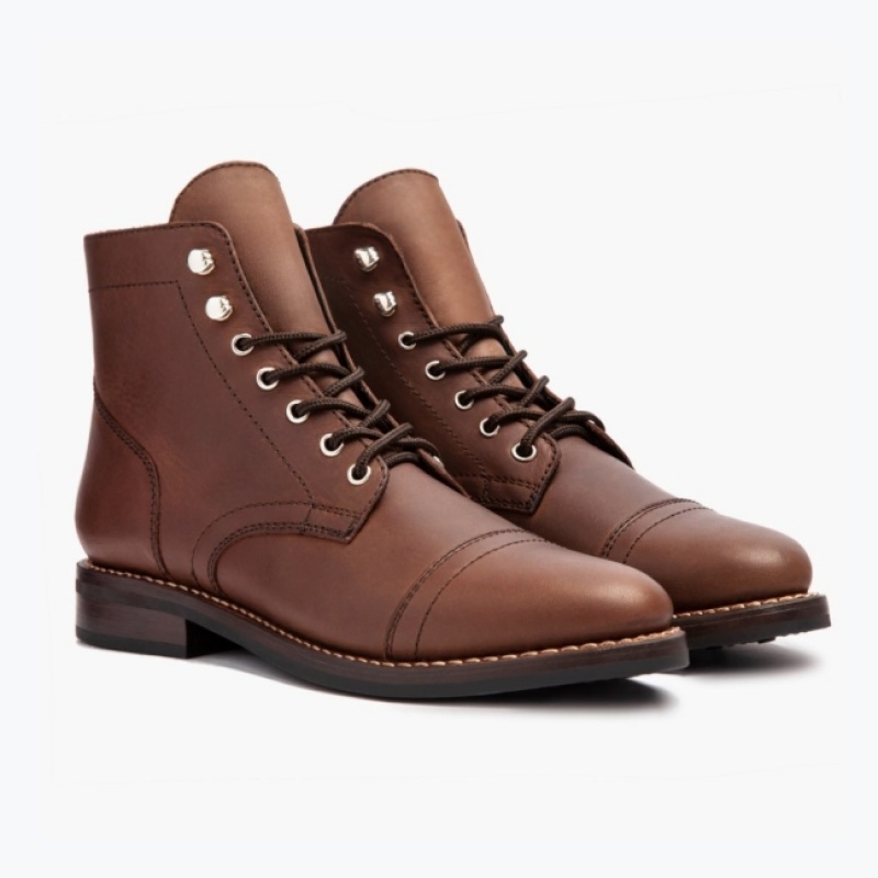 Women's Thursday Boots Captain Lace-Up Boots Brown | UAE356965