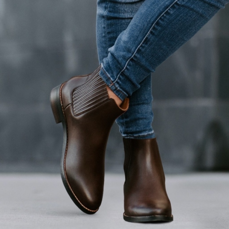 Women's Thursday Boots Dreamer Chelsea Boots Chocolate | UAE356927