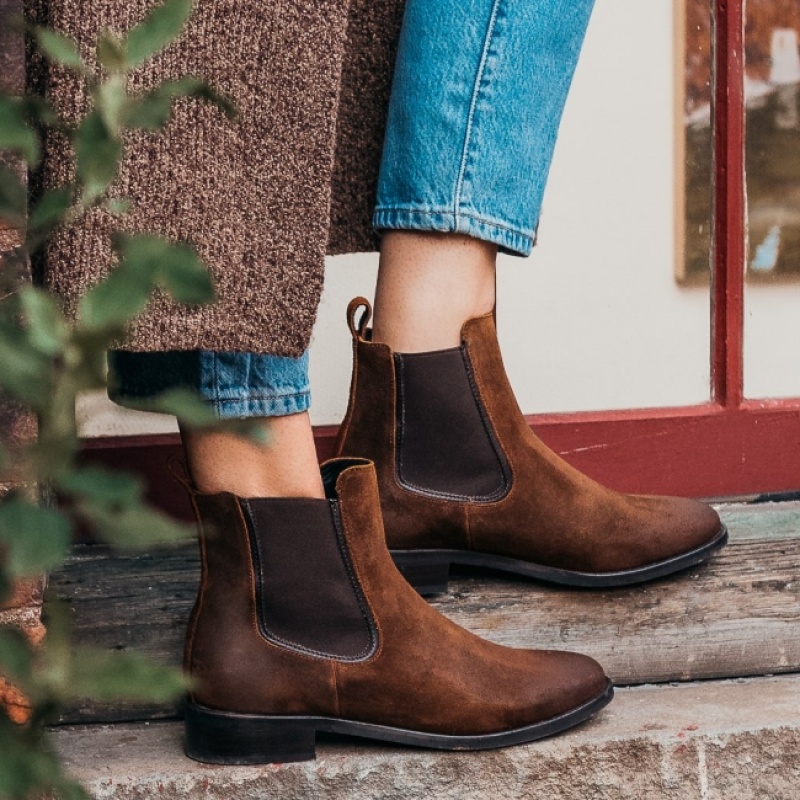 Women's Thursday Boots Duchess Chelsea Boots Brown | UAE356916