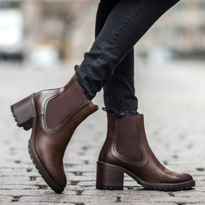 Women's Thursday Boots Knockout Chelsea Boots Brown | UAE356909