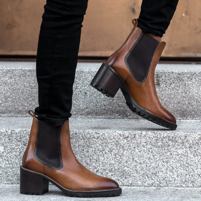 Women's Thursday Boots Knockout Chelsea Boots Brown | UAE356910