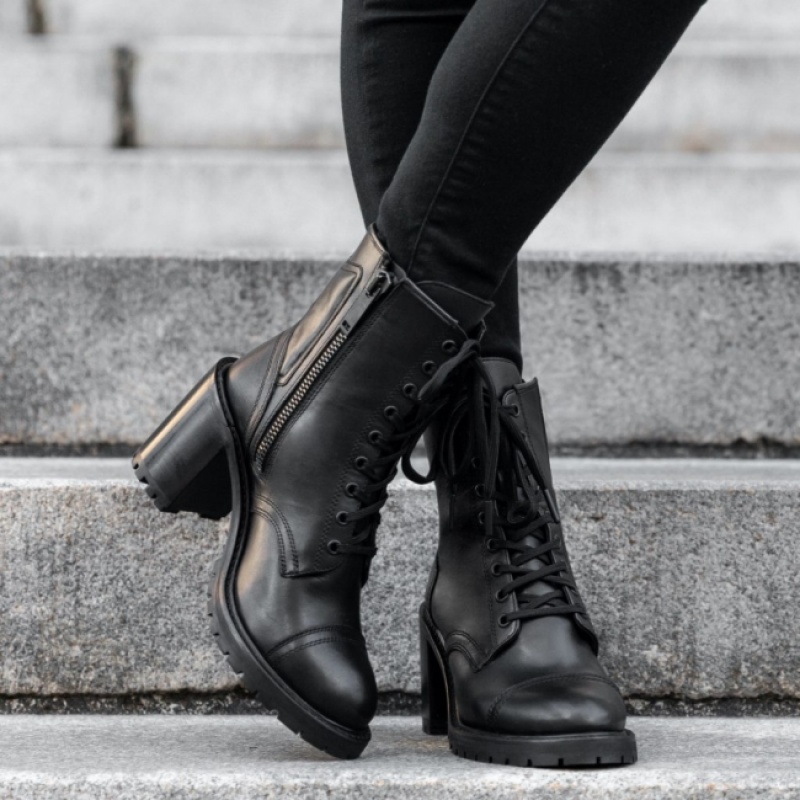 Women's Thursday Boots Rebel High Heel Boots Black | UAE356935