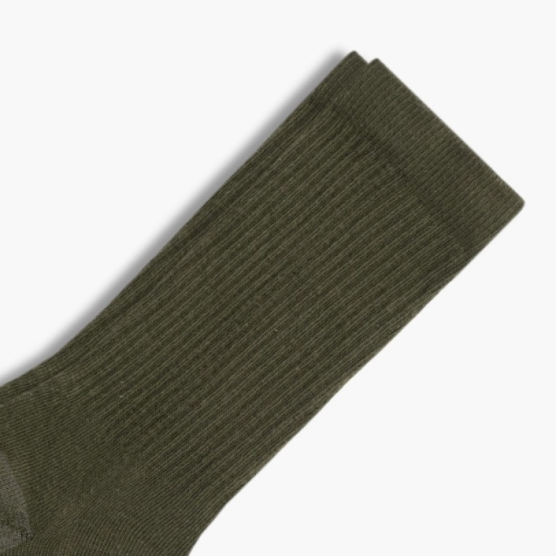 Women's Thursday Boots Sodello Classic Crew Socks Olive | UAE357297